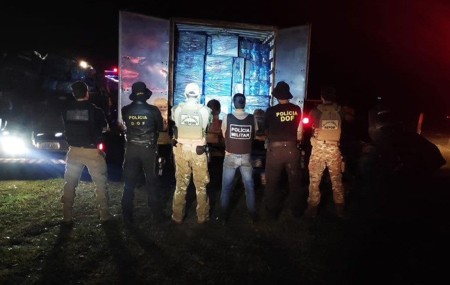 Operação conjunta apreende contrabando de cigarro no Rio Paraná