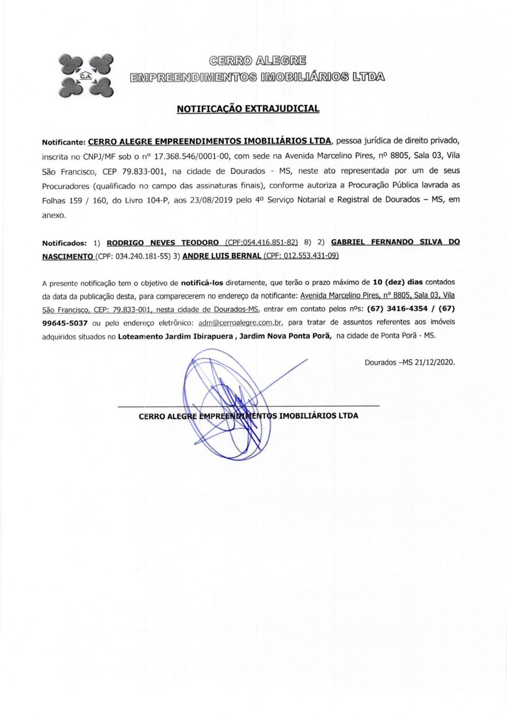 Notificação Extrajudicial