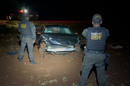 ASSISTA: Homem bate em ônibus escolar ao fugir de abordagem policial em Ponta Porã