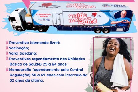 Carretas da Saúde atendem no Horto esta semana; foco é prevenção ao câncer de mama