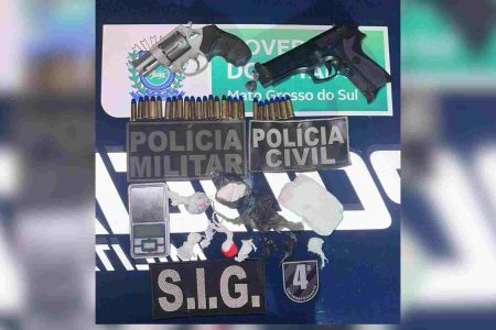Membro de facção é preso com cocaína e munições em MS