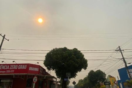 Céu de Mato Grosso do Sul amanhece coberto por fumaça