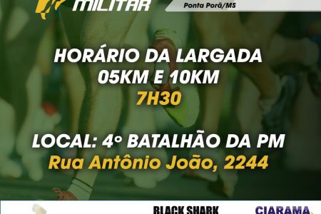 Confira as ruas que serão interditadas para a Corrida do Batalhão que acontece domingo em Ponta Porã