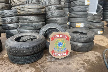 Polícia Federal realiza operação de combate a comercialização ilegal de pneus em MS