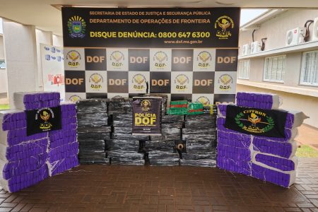 Carga milionária de maconha é apreendida pelo DOF e PF em Ponta Porã