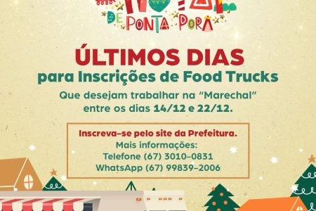 Inscrições para food trucks no ‘Caminhos do Natal’ terminam na próxima segunda-feira