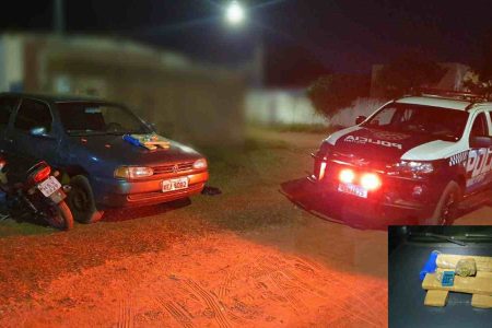 Dupla é presa com veículos roubados e ‘guarda-roupa’ de maconha em casa