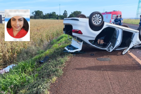 Polícia identifica mulher que morreu após veículo capotar em Dourados