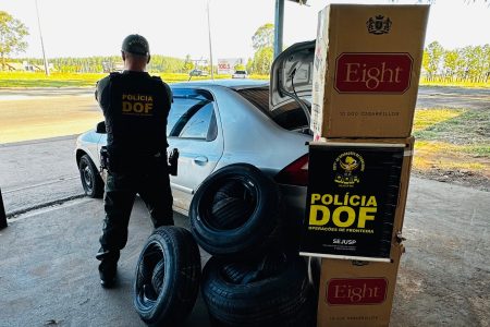 Motorista abandona carro com R$ 33,5 mil em produtos do Paraguai no Itamarati