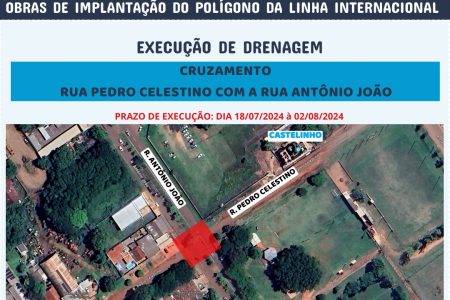 Obras do Fonplata interditam ruas em Ponta Porã