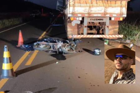 Motociclista morre após bater moto na traseira de caminhão em Caarapó