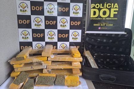 Jovem é preso pelo DOF com mala cheia de drogas em Dourados