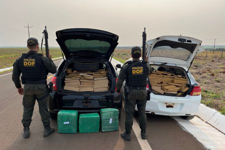 DOF prende homem e apreende adolescente apreendido com carga milionária de maconha