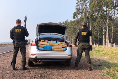 Veículo com uma tonelada de maconha é apreendido pelo DOF em Ponta Porã