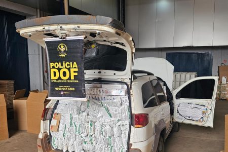 Veículo carregado com defensivo agrícola e cigarros ilegais é apreendido na região de Vista Alegre
