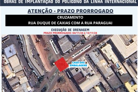 Instalação de drenagem chega ao cruzamento da Avenida Brasil esquina com Guia Lopes