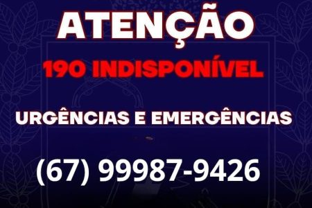O 190 está inoperante em todo Estado devido a problemas na operadora