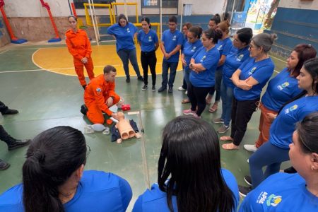 Profissionais da APAE de Ponta Porã receberam capacitação do Corpo de Bombeiros