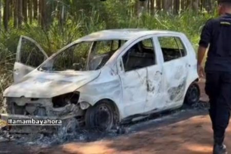 Carro que pode ter sido usado em crime no Residencial 1 encontrado queimado