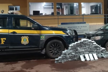 Polícia Rodoviária Federal apreende 109 quilos de cocaína em cidade de MS