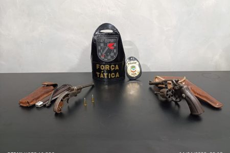Homens são presos com armas de fogo em operação das polícias Civil e Militar