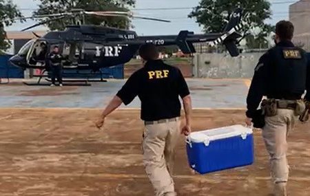 PRF de Dourados faz transporte de urgência de órgãos para transplante