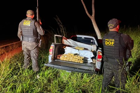 DOF apreende carro com 400 quilos de drogas em Ponta Porã