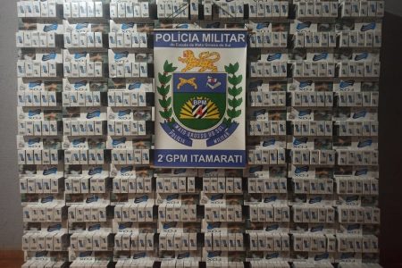 Polícia apreende veículo com 800 pacotes de cigarros contrabandeados em Nova Itamarati