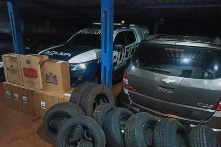 Polícia Militar apreende carga de contrabando em área rural de Nova Itamarati