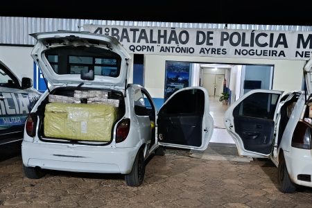 Polícia Militar apreende veículos com mercadorias contrabandeadas em Ponta Porã