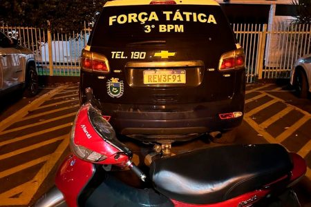 Polícia Militar apreende adolescentes após roubo de motocicleta