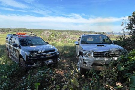 Hilux usada para matar empresário em Maracaju é encontrada abandonada