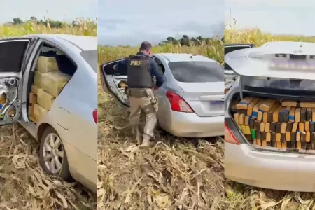 Homens são presos com carro carregado com drogas na capital; entorpecentes saíram de Ponta Porã