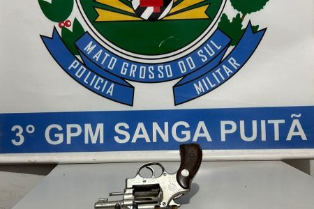 PM prende homem por disparos e posse irregular de arma de fogo em Sanga Puitã