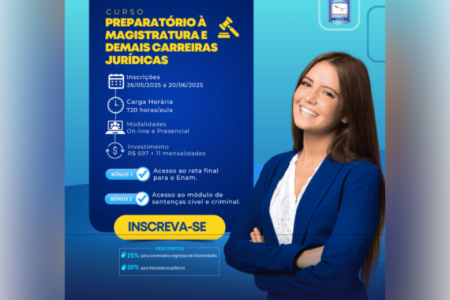 Inscrições para curso preparatório à Magistratura terminam 6ª-feira